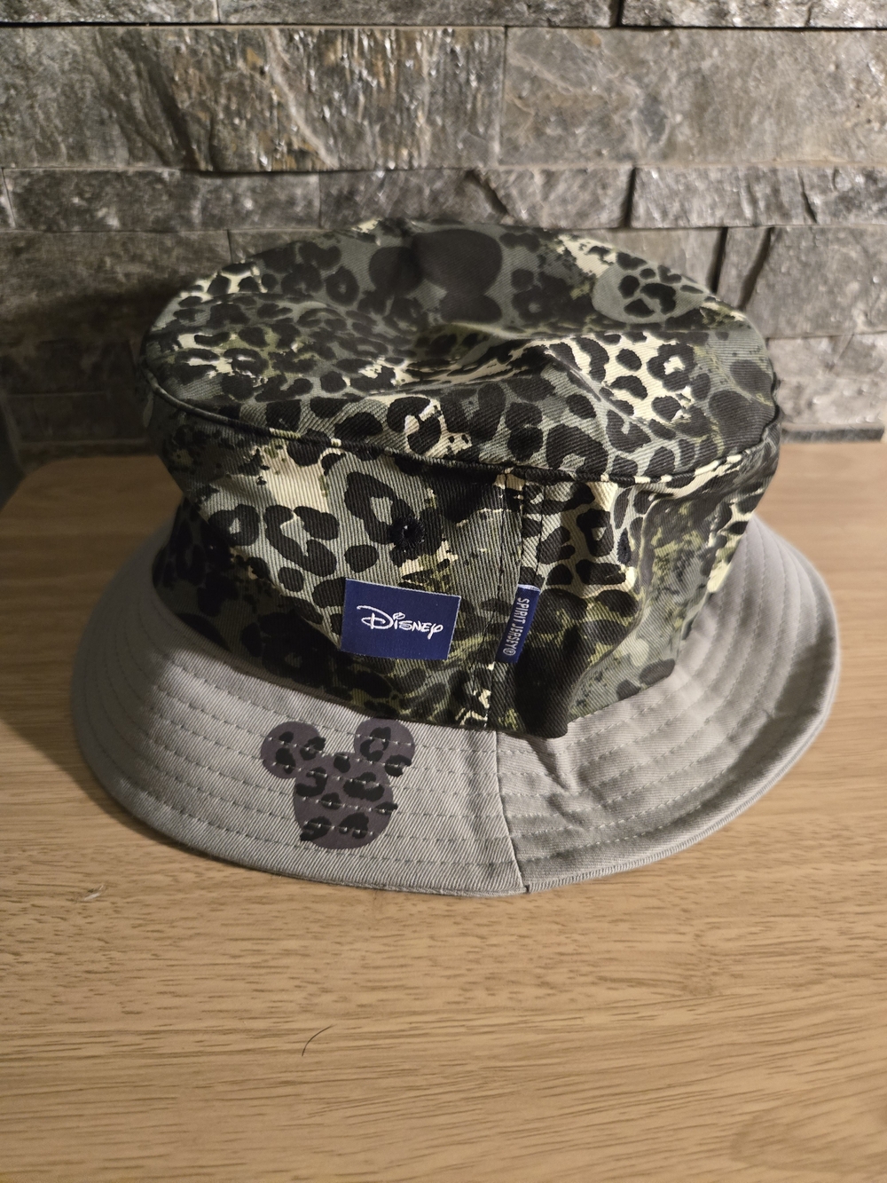 Disney Olive Green Camo Spirit Jersey Mickey Mouse Bucket Hat NWT